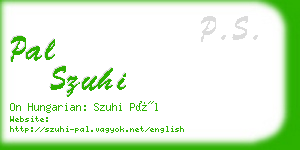 pal szuhi business card